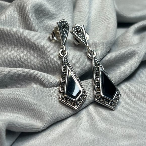 **SOLD***Sterling Silver Drop Kite Earrings Dangle Earrings for Women 925 Silver - Picture 10 of 10